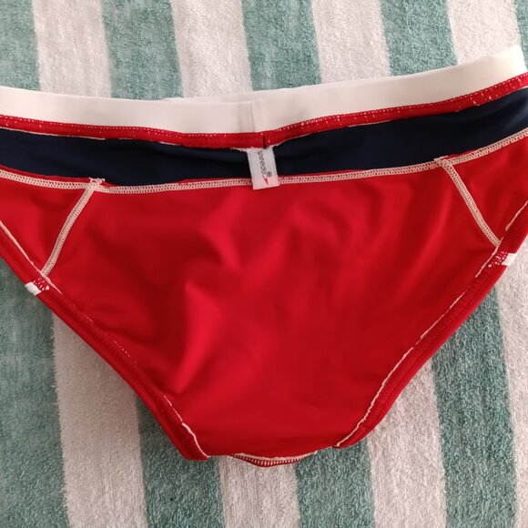(*) VINTAGE SPEEDO 2" SIDES, RED/WHITE/NAVY BLUE, SIZE 32" (Pre-Owned) - Picture 7 of 8